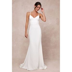 Lulu's Elegant White Maxi Dress